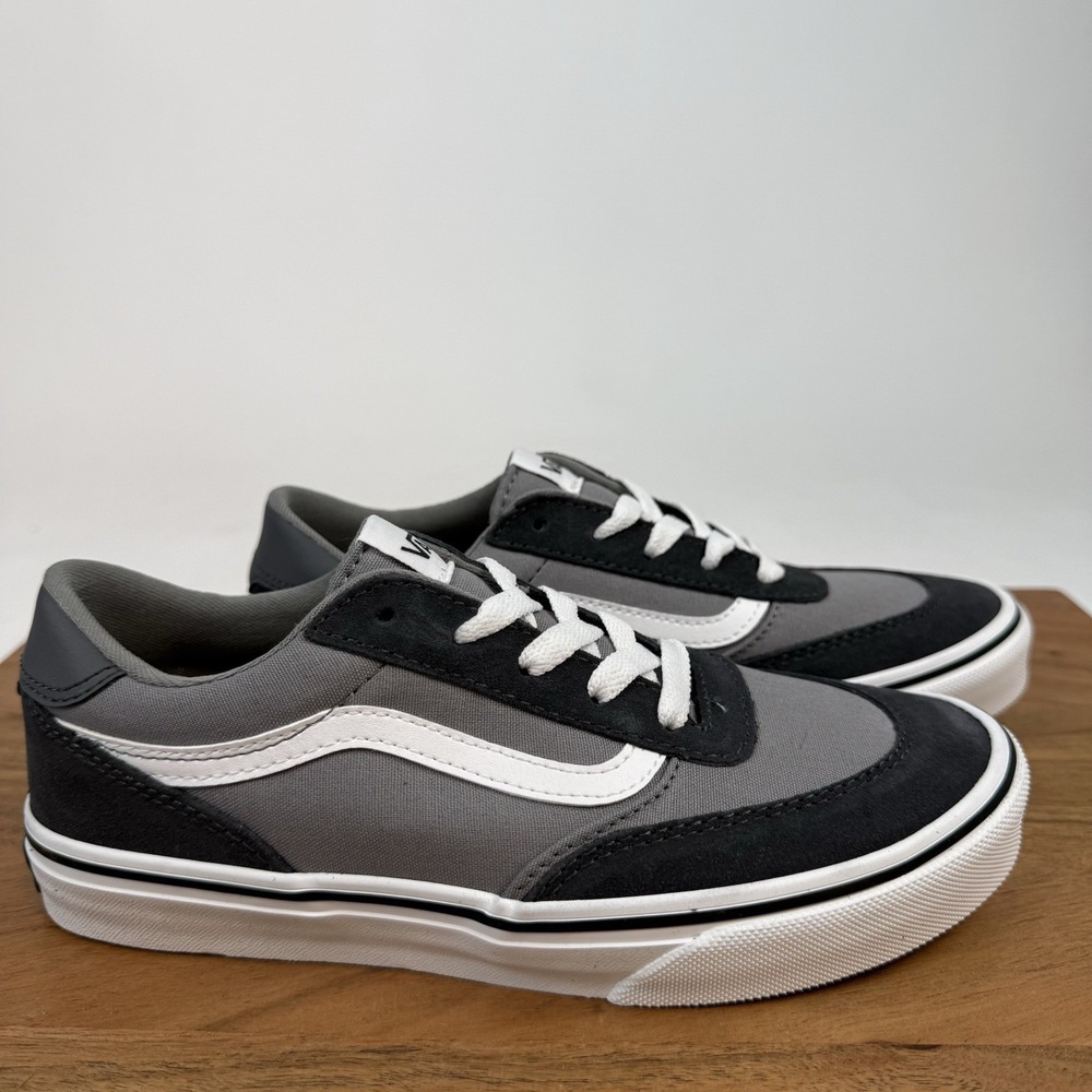 New NIB Big Kids Vans Brooklyn Ls Asphalt Skateboarding Sneakers Shoes 5 Y